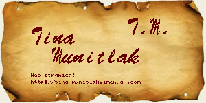 Tina Munitlak vizit kartica